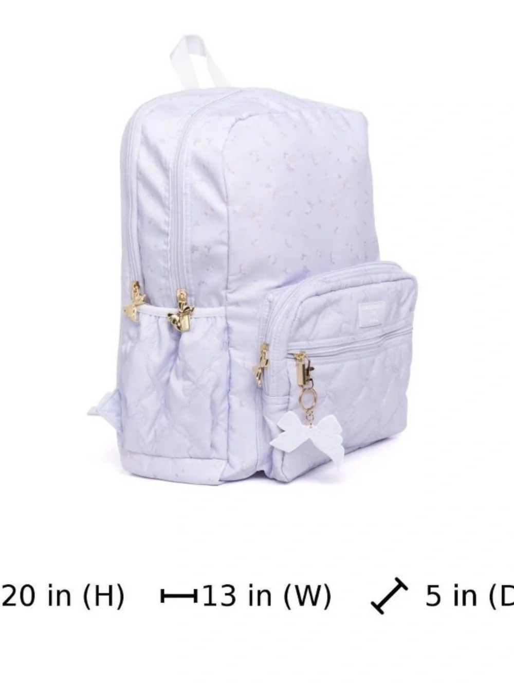 LoveShackFancy- Yoobi Everblooming Rosettes Ditsy Backpack Breezy Blue - NWT